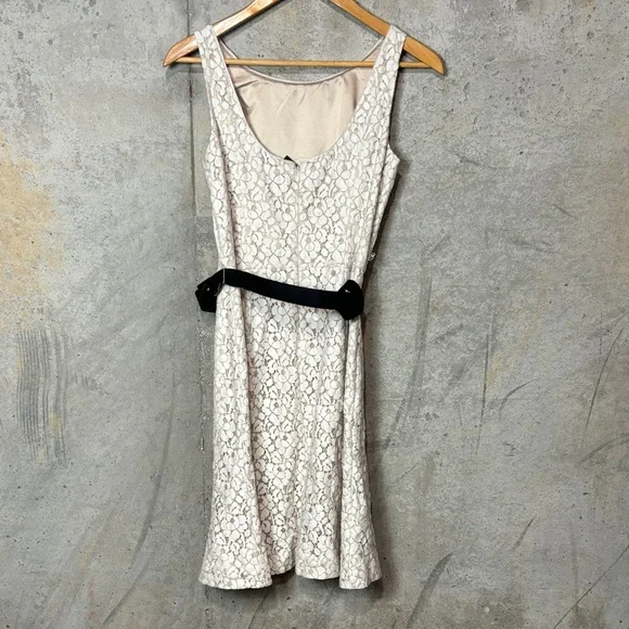 White House Black Market Lace Dress with Black Accent - www.jkreigsman.com